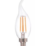 LCB LED Europe  Set van 10 - LED Filament lamp dimbaar - E14 Fitting - Kaars Vlam Helder glas C37 - 4W 340Lm - 2700K Warm Wit | Vervangt 40W