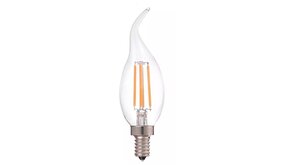 LCB LED Europe Set van 10 - LED Filament lamp dimbaar - E14 Fitting - Kaars Vlam Helder glas C37 - 4W 340Lm - 2700K Warm Wit | Vervangt 40W LCB LED Europe Set van 10 - LED Filament lamp dimbaar - E14 Fitting - Kaars Vlam Helder glas C37 - 4W 340Lm - 2700K Warm Wit | Vervangt 40W