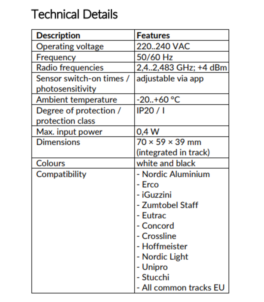Casambi LED Spanningsrail 3-Fase Intrack Sensor Beweging en daglichtsensor | Zwart - 3-Fase connector  - Smart  Aimotion