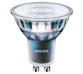 Philips LED Verlichting | Officieel distributeur LED spot - GU10 fitting - MASTER LED - ExpertColor - 5.5-50W - 930 - 3000K warm wit - 36D - Dimbaar