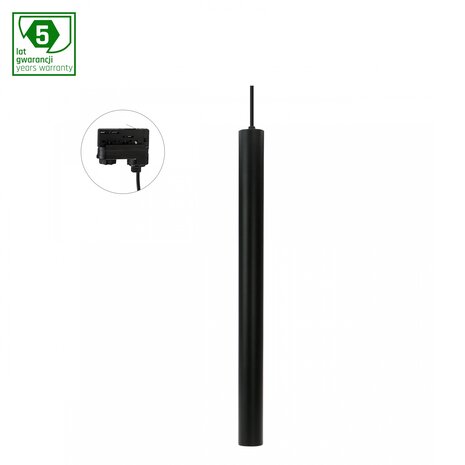 Spectrum LED Railspot 3F - Pendel hanglamp - Zwart - Chloe Slim - GU11/MR11 Fitting -  40X500MM Spectrum LED Railspot 3F - Pendel hanglamp - Zwart - Chloe Slim - GU11/MR11 Fitting -  40X500MM