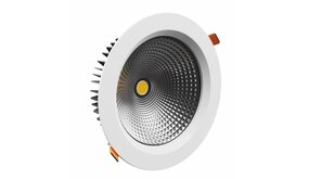 Spectrum voor de installateur: Betaalbare kwaliteit en veelzijdige LED-oplossingen LED Downlight IP54 - VIRGA 2 - Wit - 19W 150lm p/w - 4000K 840 - 60° - 23cm x 7,4cm - 50000H
