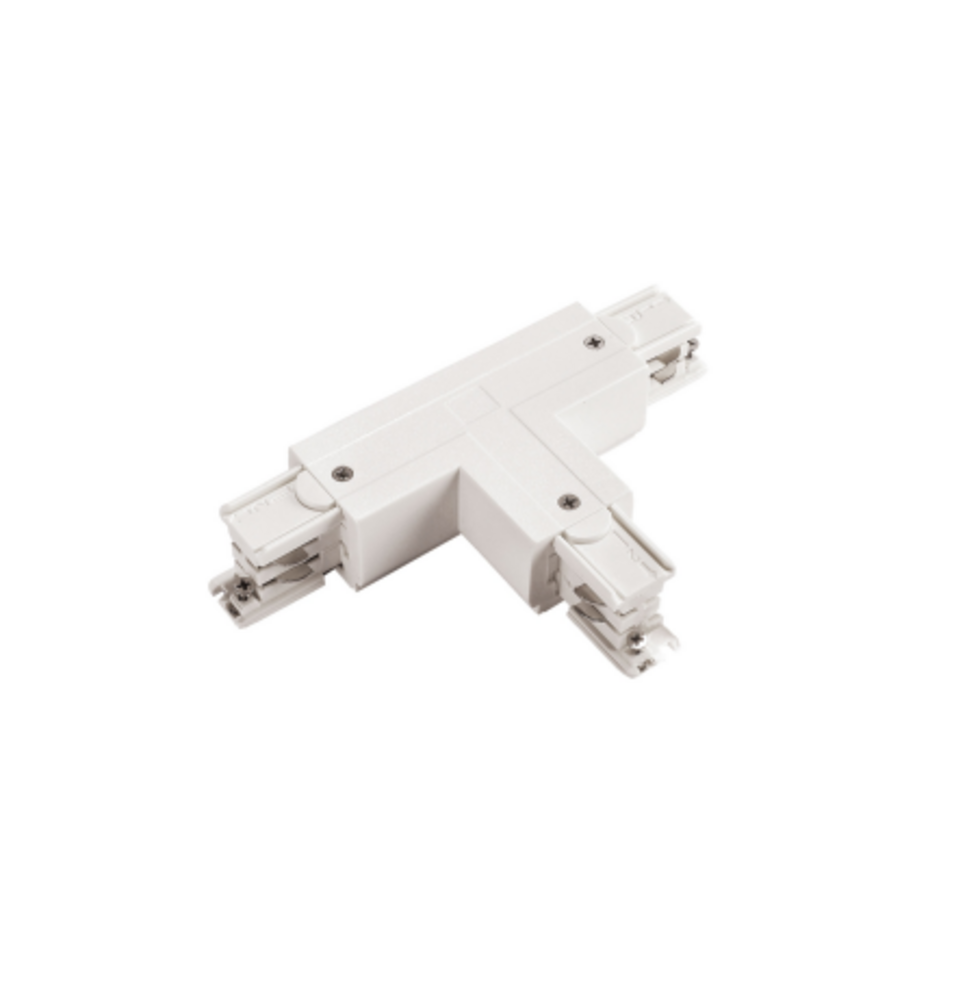 Spectrum voor de installateur 3-Fase Spanningsrail T-verbinding - Wit | Links voeding - Universeel SPS-2