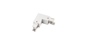 Spectrum voor de installateur: Betaalbare kwaliteit en veelzijdige LED-oplossingen 3-Fase Spanningsrail toebehoren | L stuk - Hoek verbinding - Links voeding Connector - 3 phase - Wit
