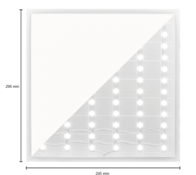 LCB LED Europe  LED Paneel  30X30CM - CCT switch - Backlit - incl. stekker - 110 l/m