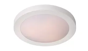 Lucide FRESH - Plafonnière Badkamer - Ø 27 cm - 1xE27 - IP44 - Wit Lucide FRESH - Plafonnière Badkamer - Ø 27 cm - 1xE27 - IP44 - Wit
