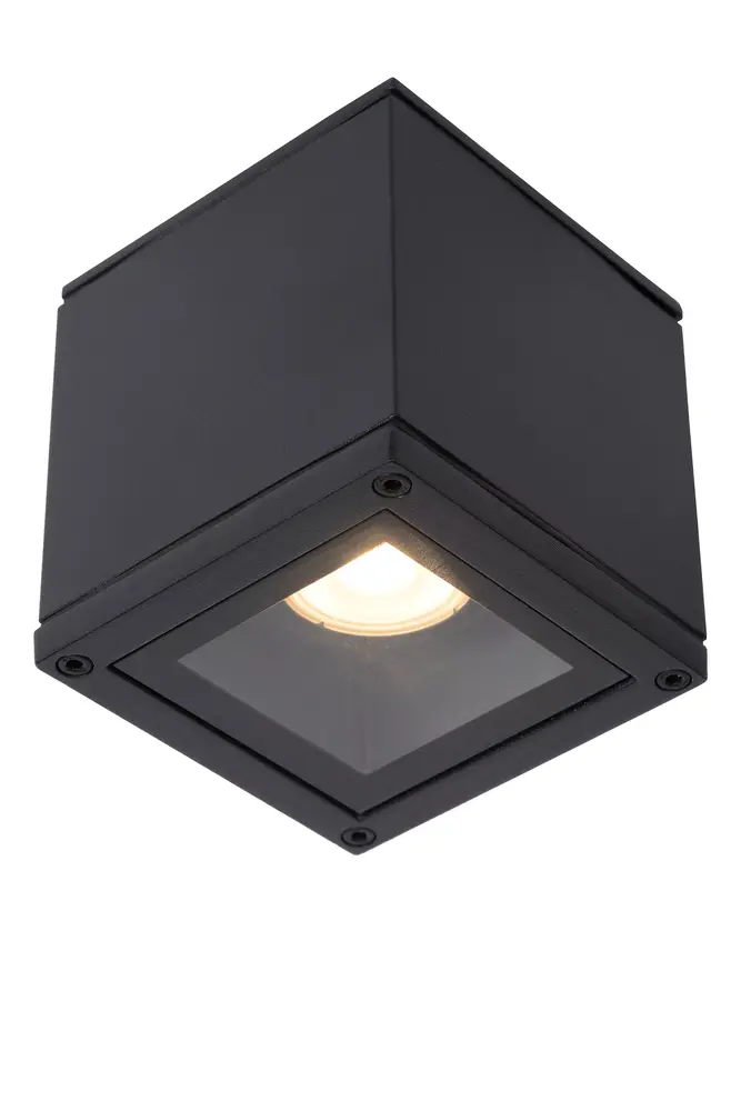 Lucide AVEN - Plafondspot Badkamer - 1xGU10 - IP65 - Zwart Lucide AVEN - Plafondspot Badkamer - 1xGU10 - IP65 - Zwart