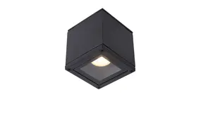Lucide AVEN - Plafondspot Badkamer - 1xGU10 - IP65 - Zwart Lucide AVEN - Plafondspot Badkamer - 1xGU10 - IP65 - Zwart