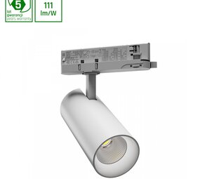 Spectrum voor de installateur LED Railspot 3F - Andromeda Wit  - 111Lm / W- 4000K 840 - CRI>90 - 15W - 27W Dipswitch - 5 jaar garantie