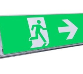 LCB LED Europe  LED NOOD Portieklamp Opaal Armatuur - IP65 - 3W 280Lm - 6500K 865 Daglicht Wit  | 352 x 110MM - Incl. Pictogram