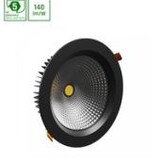 Spectrum voor de installateur LED Downlight IP54 - VIRGA 2 - Zwart - 19W 140lm p/w - 4000K 840 - 90° - 230 x 80mm - Dimbaar  1-10V