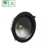 Spectrum voor de installateur LED Downlight IP54 - VIRGA 2 - Zwart - 19W 140lm p/w - 4000K 840 - 90° - 230 x 80mm - Dimbaar  1-10V