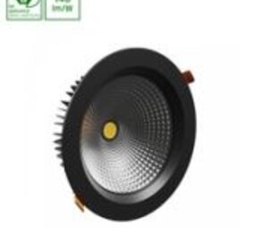 Spectrum voor de installateur LED Downlight IP54 - VIRGA 2 - Zwart - 19W 140lm p/w - 4000K 840 - 90° - 230 x 80mm - Dimbaar  1-10V