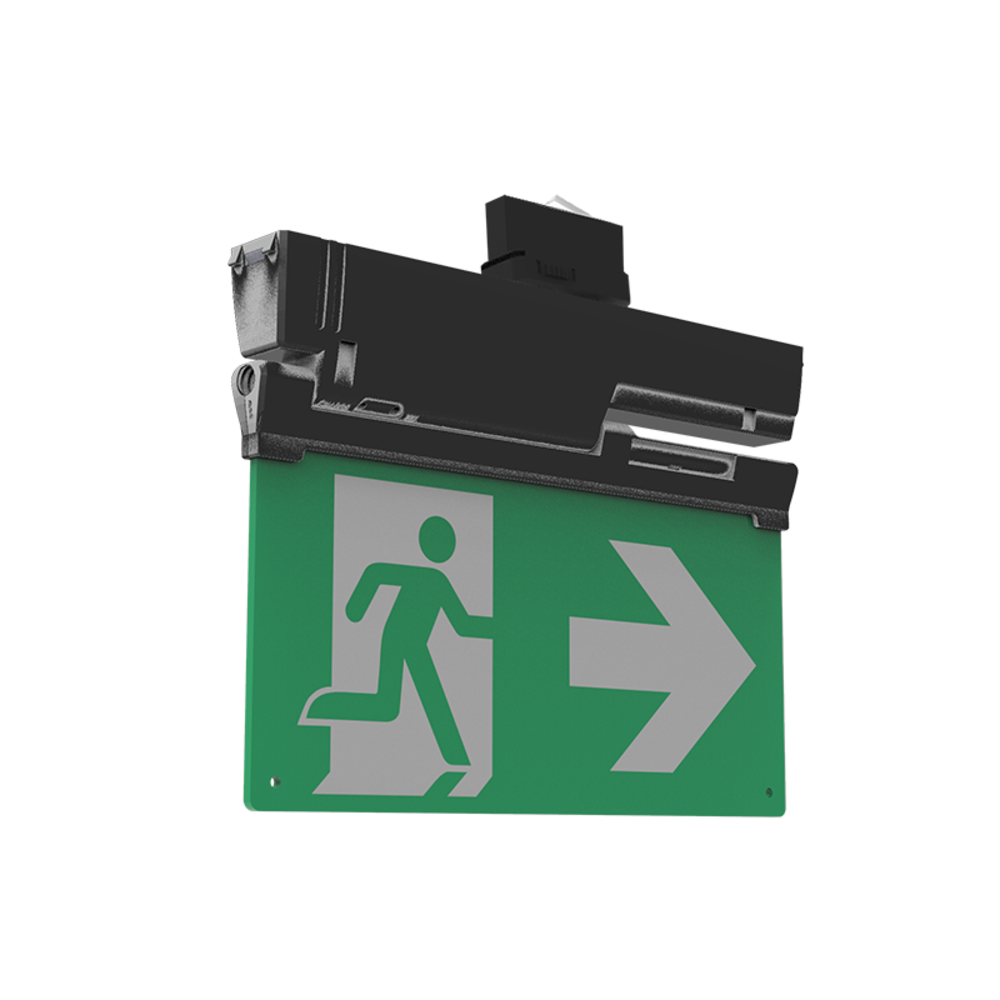 LCB LED LED Spanningsrail 3-Fase Noodarmatuur - 2W 200Lm | Zwart - Noodvluchtweg aanduiding - Incl. Pictogram LCB LED LED Spanningsrail 3-Fase Noodarmatuur - 2W 200Lm | Zwart - Noodvluchtweg aanduiding - Incl. Pictogram