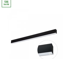 Spectrum voor de installateur LED Linear Armatuur zwart incl. bewegingssensor - 112cm 36W 4000lm