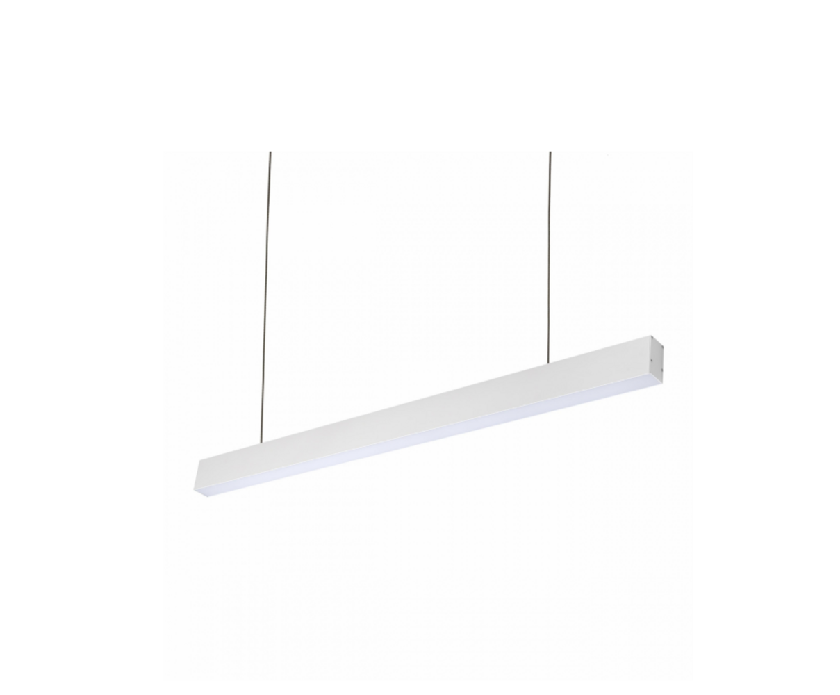 Spectrum voor de installateur LED Pendelarmatuur 168CM - Wit Allday - 55W 7425Lm - 3000K 830 Warm Wit | UGR19 Prisma - 1120x74x44mm - 5 jaar garantie Spectrum voor de installateur LED Pendelarmatuur 168CM - Wit Allday - 55W 7425Lm - 3000K 830 Warm Wit | UGR19 Prisma - 1120x74x44mm - 5 jaar garantie