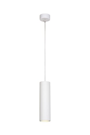 Lucide LED Hanglamp GIPSY 250MM - Japandi stijl Gips Wit - Ø 70MM  | GU10 Fitting - Pendel 1300MM - 250  x 70 MM
