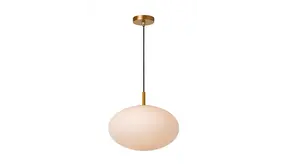 Lucide Lucide ELYSEE - Hanglamp - Ø 30 cm - 1xE27 - Opaal Lucide Lucide ELYSEE - Hanglamp - Ø 30 cm - 1xE27 - Opaal