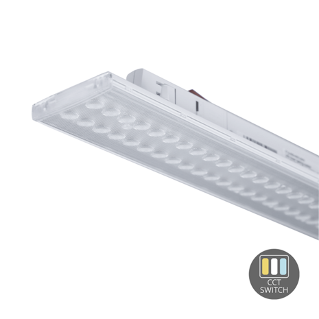 LCB LED 3-FASE Railspot Armatuur - Wit - Tarvos - 60CM - CCT Switch - Dipswitch lichtsterkte instelbaar LCB LED 3-FASE Railspot Armatuur - Wit - Tarvos - 60CM - CCT Switch - Dipswitch lichtsterkte instelbaar