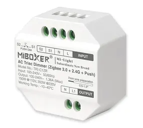 Mi-Light LED Inbouwmodule Zigbee 3.0 - Smarthome Dimmer -  300W - AC triac dimbaar  | Miboxer - RF 2.4Ghz - Push - Tuya