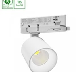 Spectrum voor de installateur LED 3F Railspot - Artemida Mini - 6-20W 600Lm-1700Lm Multi Lumen Switch - 3000K 930 Warm Wit | Wit - 3-Fase Universeel