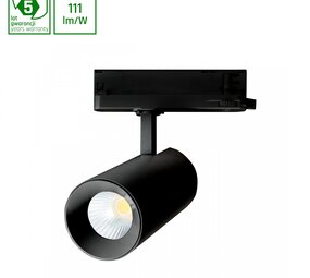 Spectrum voor de installateur LED Railspot 3F -  Andromeda Zwart - 111Lm / W - 15W - 27W Multi Lumen Switch | 940 Helder Wit - 5 jaar garantie