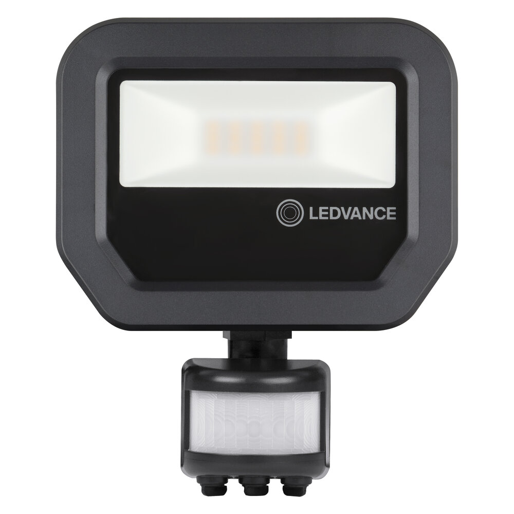 Ledvance Zakelijk: Professionele LED Verlichting & Armaturen LED Breedstraler Sensor GEN 3 Zwart 8W 1200lm 100D - 840 Koel Wit | IP66 - Bewegings- en lichtsensor - Symmetrisch