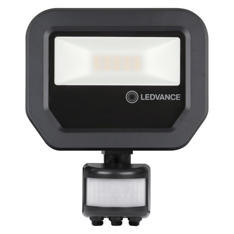 Ledvance Zakelijk: Professionele LED Verlichting & Armaturen LED Breedstraler Sensor GEN 3 Zwart 8W 1200lm 100D - 840 Koel Wit | IP66 - Bewegings- en lichtsensor - Symmetrisch
