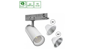 Spectrum voor de installateur: Betaalbare kwaliteit en veelzijdige LED-oplossingen LED Railspot 3-Fase Spot Andromeda Wit 15W-27W 1500lm-2500Lm 36D - 3000K 830 Warm Wit