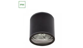 Spectrum LED Plafondspot CHLOE - GU10 AR111 - IP44 - excl. LED spot - Zwart - rond Spectrum LED Plafondspot CHLOE - GU10 AR111 - IP44 - excl. LED spot - Zwart - rond