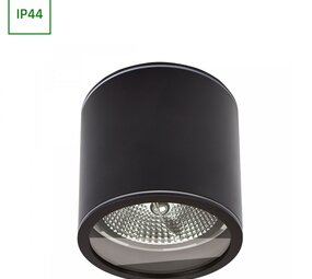 Spectrum voor de installateur LED Plafondspot CHLOE - GU10 AR111 - IP44 - excl. LED spot - Zwart - rond