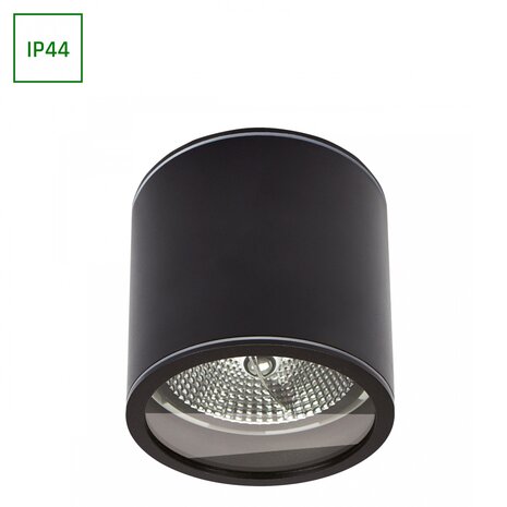 Spectrum LED Plafondspot CHLOE - GU10 AR111 - IP44 - excl. LED spot - Zwart - rond