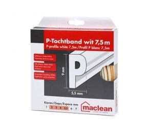 P tochtprofiel 3-5,5mm x 9mm - klevend