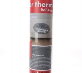 LCB LED Europe  Radiatorfolie Maclean Therm Zilver - 400x50cm - 2m² - 2mm PE-Schuim met Aluminium Reflectielaag - Warmte-isolerend - Rd 0,1