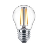Philips LED Verlichting | Officieel distributeur LED Filament Helder glas -  G45 Kogellamp - E27 fitting -  4.7W 470lm - 827 Zeer Warm Wit | Vervangt 40W