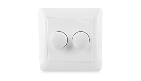 LCB LED Afdekraam voor duo dimmer wit LCB LED Afdekraam voor duo dimmer wit