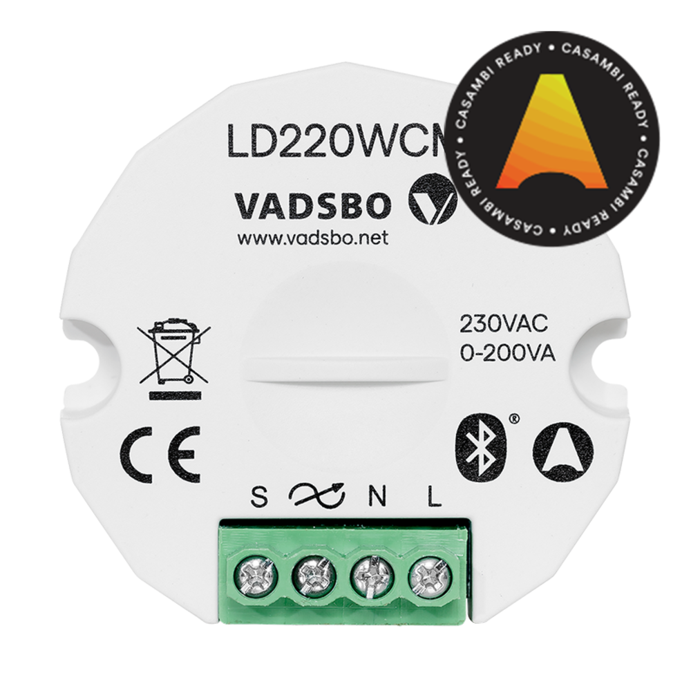 Casambi Casambi LED Dimmer - 220W - Vadsbo | Triac  LD220WCM (200VA) Casambi Casambi LED Dimmer - 220W - Vadsbo | Triac  LD220WCM (200VA)
