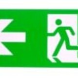 LCB LED Europe  Noodverlichting sticker - Links