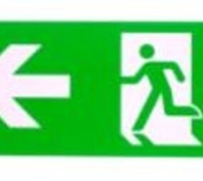 LCB LED Europe  Noodverlichting sticker - Links
