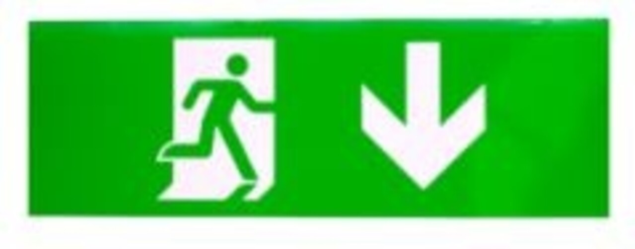 LCB LED Europe Noodverlichting sticker - Beneden LCB LED Europe Noodverlichting sticker - Beneden