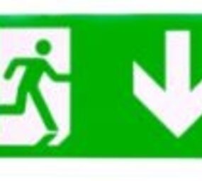 LCB LED Europe  Noodverlichting sticker - Beneden