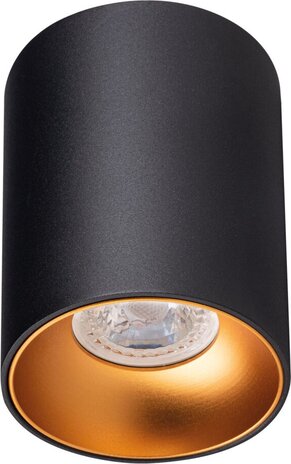 Kanlux Opbouwspot- rond - zwart - IP20 -GU10 fitting