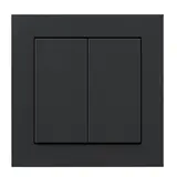 Casambi Casambi Draadloze Schakelaar - Kinetische Wandbediening - Mat Zwart | Scene Schakeling met Dubbele Klikschakelaar - Batterij- en Bedradingsvrij