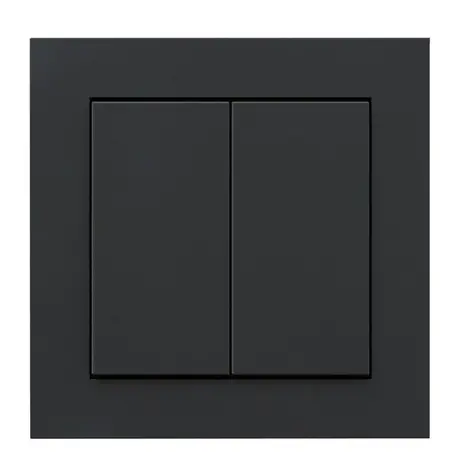 Casambi Casambi Draadloze Schakelaar - Kinetische Wandbediening - Mat Zwart | Scene Schakeling met Dubbele Klikschakelaar - Batterij- en Bedradingsvrij