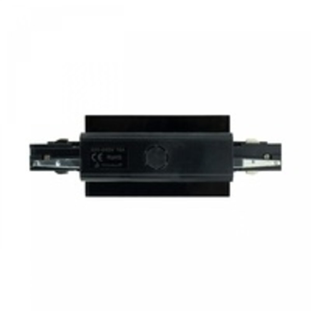 Spectrum voor de installateur 3-Fase Spanningsrail Toebehoren | Middenvoeding Koppelstuk voor Inbouw Rail - Zwart - Uitsluitend voor Instucen