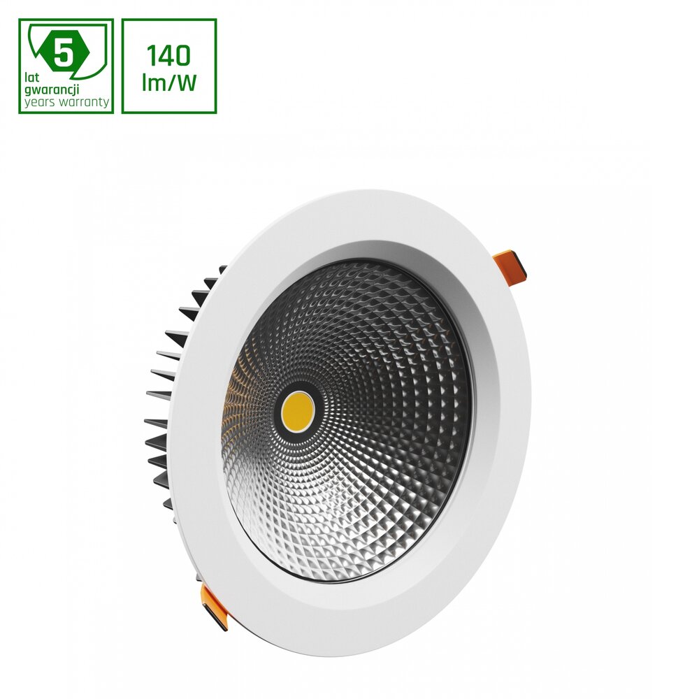 Spectrum voor de installateur LED Downlight IP54 - VIRGA 2 - Wit - 14W 140lm p/w - 3000K 830 - 90° - 230 x 80mm