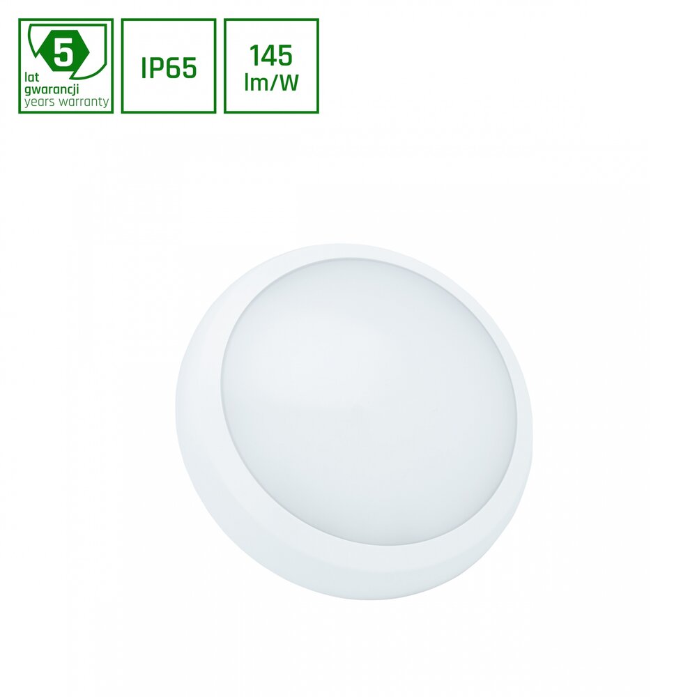 Spectrum LED Plafond/wand armatuur IP65 - 24W 3480Lm / 30W 4350Lm  Dipswitch | 830-840-865 CCT Lichtkleur instelbaar | Ø320mm