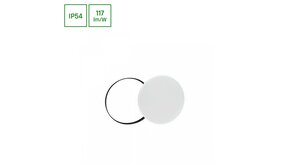 Spectrum LED plafonnière Nymphea IP54 - 24W 2800lm - 4000K 840 - MV sensor