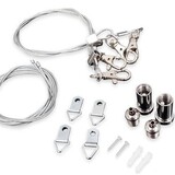 LCB LED Europe  LED paneel opbouw - Ophangsysteem Type B met 4 staaldraden van 1 meter en karabijn sluiting