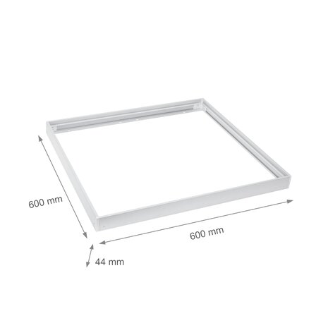 Spectrum  LED paneel opbouw - 60x60cm Framesysteem Type B schroefloos - Wit aluminium - 5cm hoog